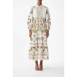 NEW CAMILLA tiered long shirt dress in dressing room drama